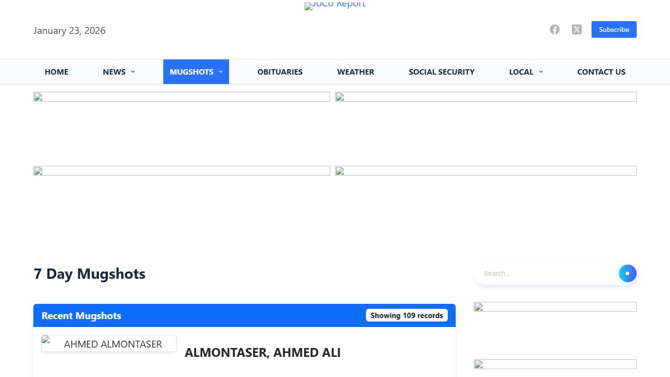7 Day Mugshots – JoCo Report